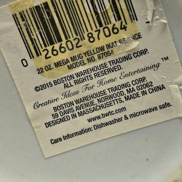 22 oz Mega Mug Psalms /Bible Verse Yellow 2015 Boston Warehouse Coffee Mug - Picture 7 of 7